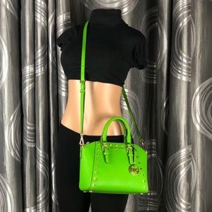 Michael Kors Messenger W Ciara Md Studded CrossBody Bag